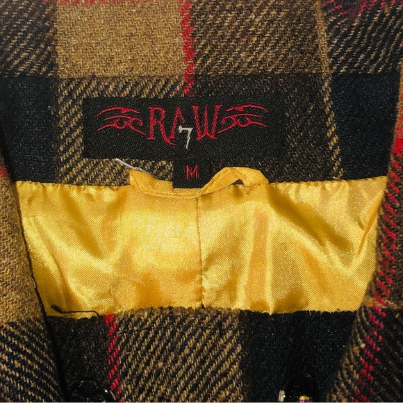 Raw7 Lorelai Gilmore Plaid Skull Rhinestone Wool Tweed Patchwork Blazer Jacket - Picture 8 of 15